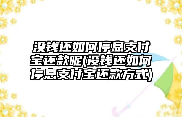 沒錢還如何停息支付寶還款呢(沒錢還如何停息支付寶還款方式)