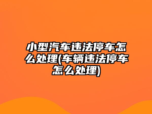 小型汽車違法停車怎么處理(車輛違法停車怎么處理)