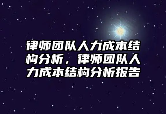 律師團隊人力成本結構分析，律師團隊人力成本結構分析報告