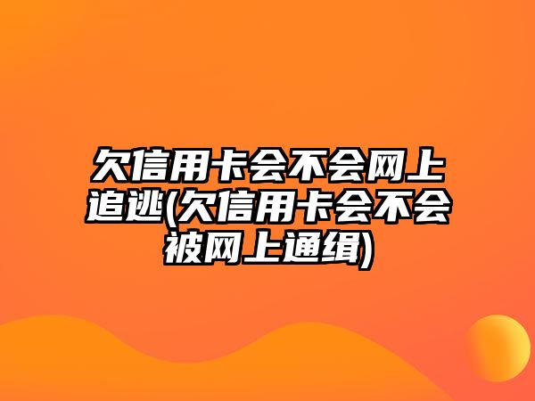 欠信用卡會不會網上追逃(欠信用卡會不會被網上通緝)