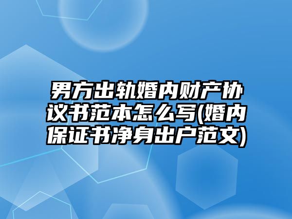 男方出軌婚內財產協議書范本怎么寫(婚內保證書凈身出戶范文)