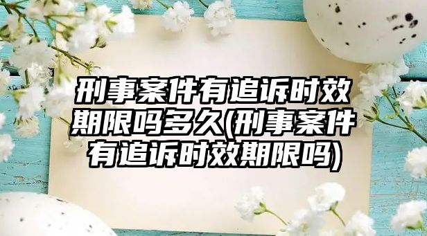 刑事案件有追訴時(shí)效期限嗎多久(刑事案件有追訴時(shí)效期限嗎)