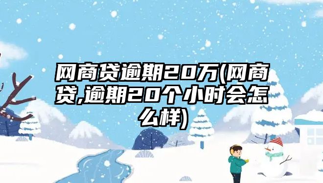 網(wǎng)商貸逾期20萬(網(wǎng)商貸,逾期20個小時會怎么樣)