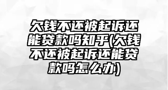 欠錢不還被起訴還能貸款嗎知乎(欠錢不還被起訴還能貸款嗎怎么辦)