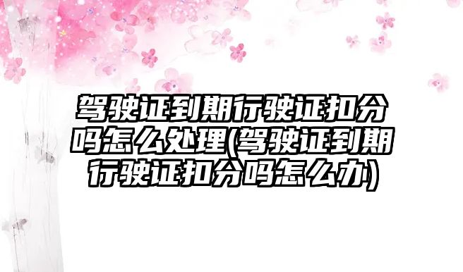 駕駛證到期行駛證扣分嗎怎么處理(駕駛證到期行駛證扣分嗎怎么辦)