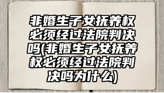 非婚生子女撫養權必須經過法院判決嗎(非婚生子女撫養權必須經過法院判決嗎為什么)