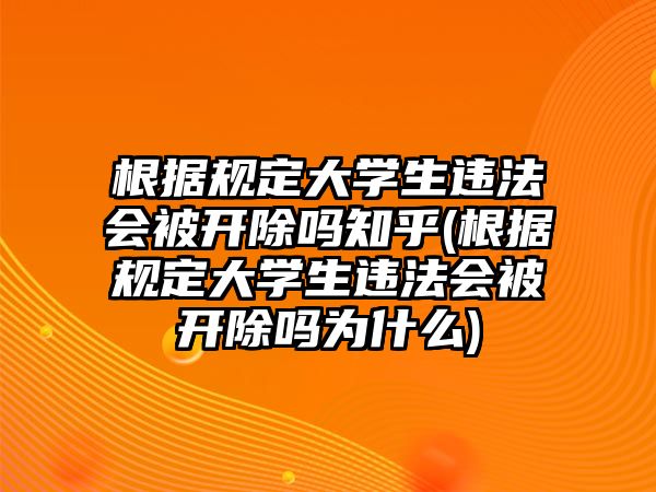 根據規定大學生違法會被開除嗎知乎(根據規定大學生違法會被開除嗎為什么)