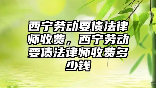 西寧勞動要債法律師收費，西寧勞動要債法律師收費多少錢