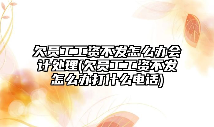 欠員工工資不發怎么辦會計處理(欠員工工資不發怎么辦打什么電話)