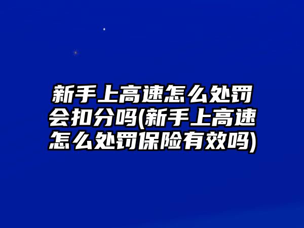 新手上高速怎么處罰會扣分嗎(新手上高速怎么處罰保險有效嗎)