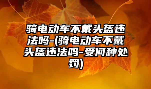 騎電動車不戴頭盔違法嗎-(騎電動車不戴頭盔違法嗎-受何種處罰)