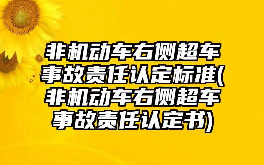 非機(jī)動(dòng)車右側(cè)超車事故責(zé)任認(rèn)定標(biāo)準(zhǔn)(非機(jī)動(dòng)車右側(cè)超車事故責(zé)任認(rèn)定書)