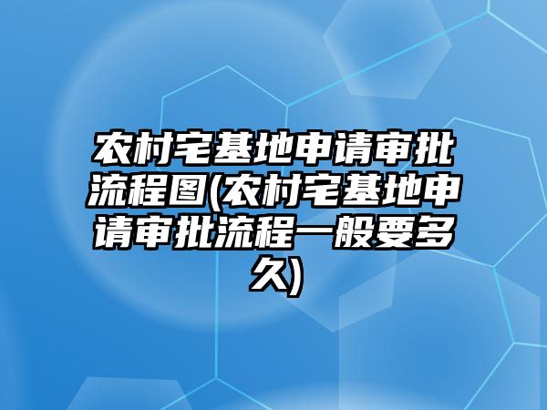 農(nóng)村宅基地申請審批流程圖(農(nóng)村宅基地申請審批流程一般要多久)