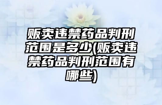 販賣(mài)違禁藥品判刑范圍是多少(販賣(mài)違禁藥品判刑范圍有哪些)