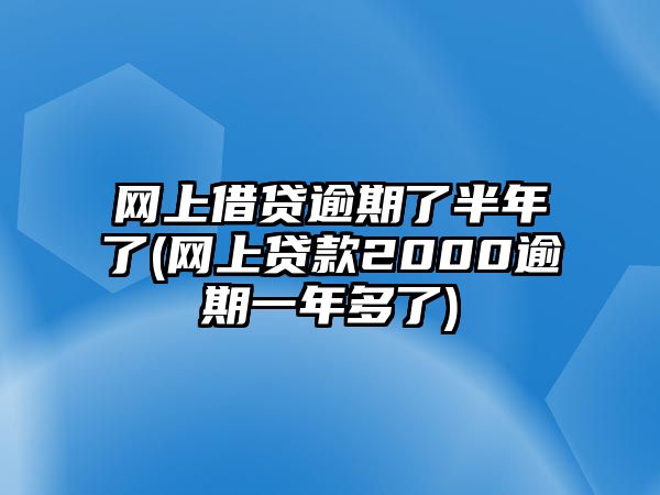 網上借貸逾期了半年了(網上貸款2000逾期一年多了)