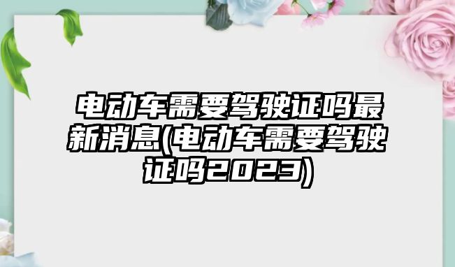 電動車需要駕駛證嗎最新消息(電動車需要駕駛證嗎2023)