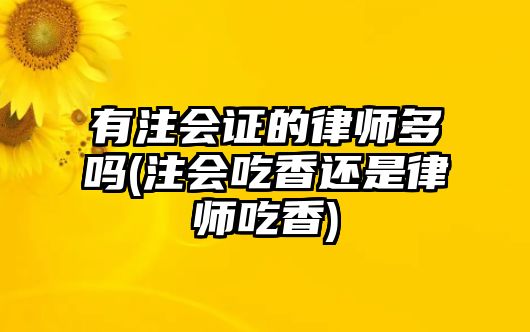 有注會證的律師多嗎(注會吃香還是律師吃香)