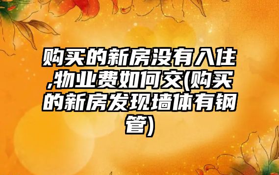 購買的新房沒有入住,物業(yè)費(fèi)如何交(購買的新房發(fā)現(xiàn)墻體有鋼管)