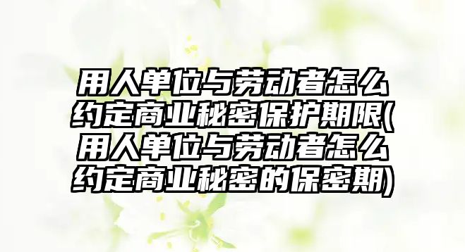 用人單位與勞動者怎么約定商業秘密保護期限(用人單位與勞動者怎么約定商業秘密的保密期)