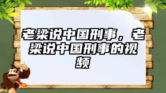 老梁說(shuō)中國(guó)刑事，老梁說(shuō)中國(guó)刑事的視頻