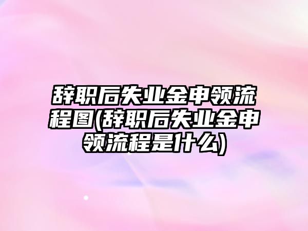 辭職后失業(yè)金申領(lǐng)流程圖(辭職后失業(yè)金申領(lǐng)流程是什么)