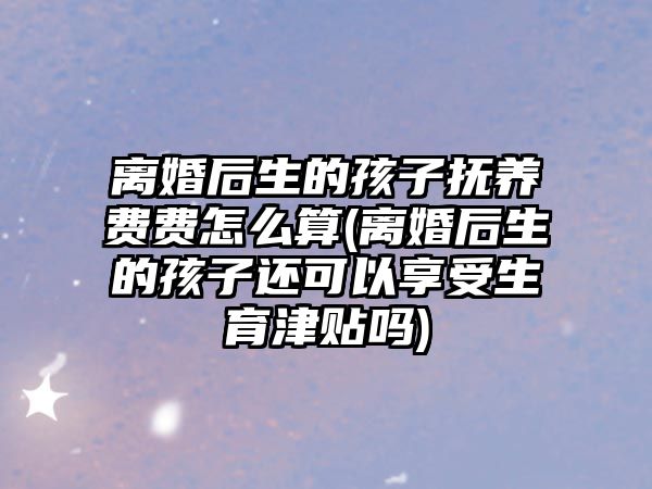 離婚后生的孩子撫養(yǎng)費(fèi)費(fèi)怎么算(離婚后生的孩子還可以享受生育津貼嗎)