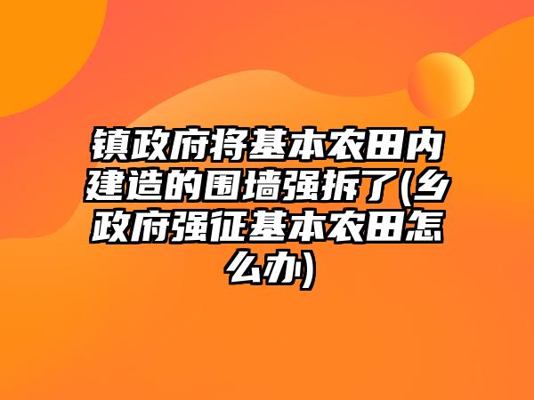 鎮政府將基本農田內建造的圍墻強拆了(鄉政府強征基本農田怎么辦)