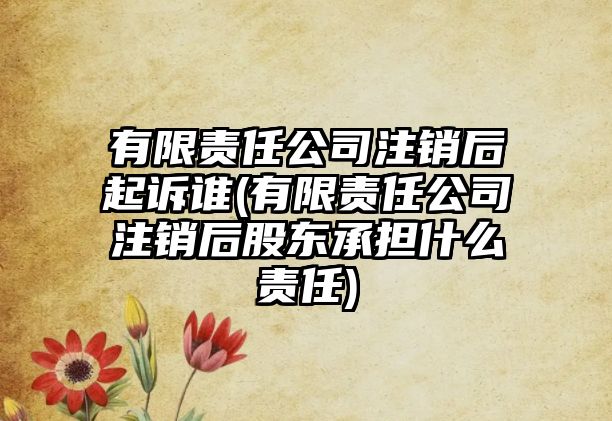 有限責任公司注銷后起訴誰(有限責任公司注銷后股東承擔什么責任)