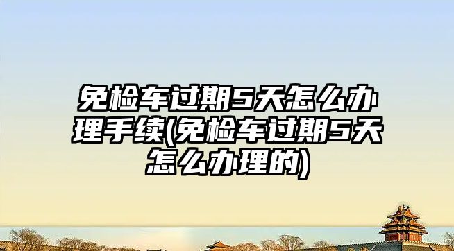 免檢車(chē)過(guò)期5天怎么辦理手續(xù)(免檢車(chē)過(guò)期5天怎么辦理的)