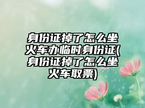 身份證掉了怎么坐火車辦臨時(shí)身份證(身份證掉了怎么坐火車取票)