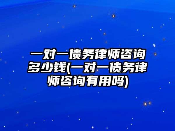 一對一債務(wù)律師咨詢多少錢(一對一債務(wù)律師咨詢有用嗎)