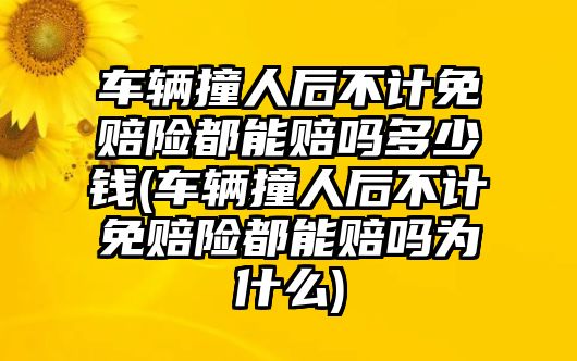 車輛撞人后不計免賠險都能賠嗎多少錢(車輛撞人后不計免賠險都能賠嗎為什么)