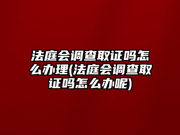 法庭會(huì)調(diào)查取證嗎怎么辦理(法庭會(huì)調(diào)查取證嗎怎么辦呢)