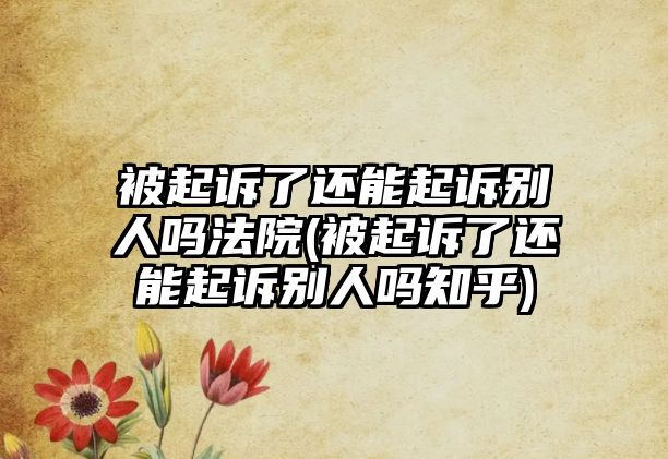 被起訴了還能起訴別人嗎法院(被起訴了還能起訴別人嗎知乎)