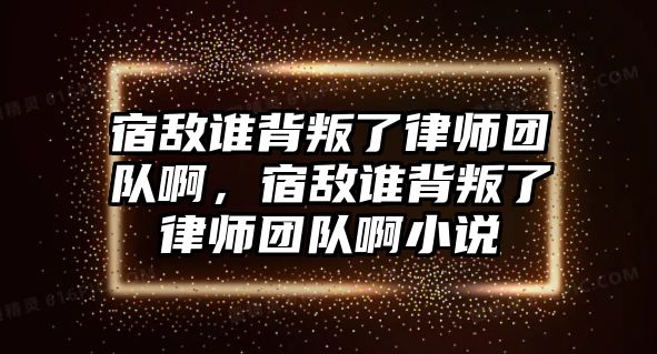 宿敵誰背叛了律師團隊啊，宿敵誰背叛了律師團隊啊小說