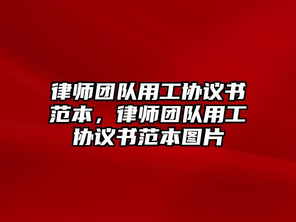 律師團隊用工協議書范本，律師團隊用工協議書范本圖片