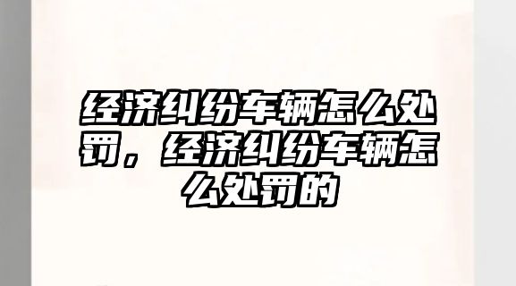 經濟糾紛車輛怎么處罰，經濟糾紛車輛怎么處罰的