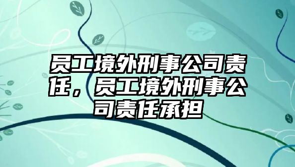 員工境外刑事公司責(zé)任，員工境外刑事公司責(zé)任承擔(dān)