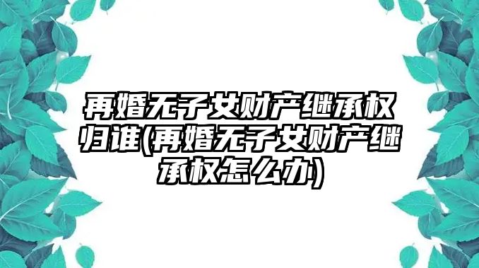 再婚無子女財產(chǎn)繼承權歸誰(再婚無子女財產(chǎn)繼承權怎么辦)