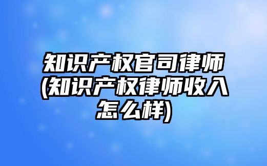 知識產權官司律師(知識產權律師收入怎么樣)