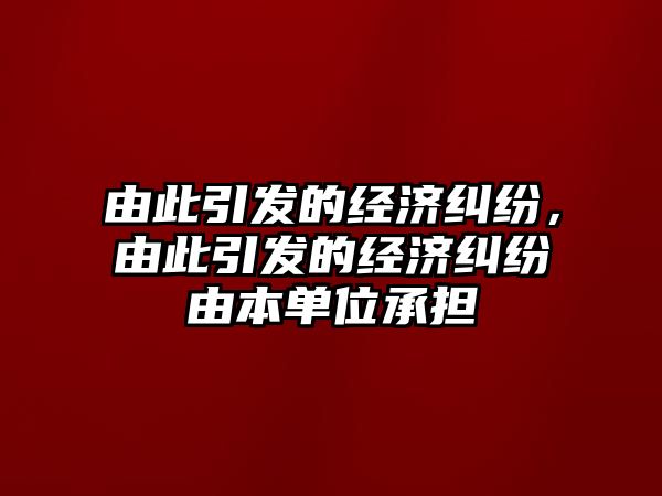 由此引發的經濟糾紛，由此引發的經濟糾紛由本單位承擔