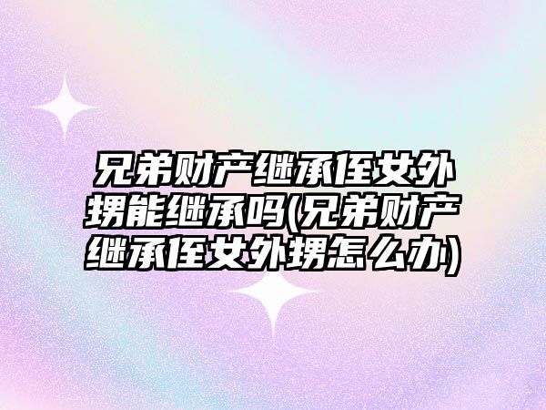 兄弟財產繼承侄女外甥能繼承嗎(兄弟財產繼承侄女外甥怎么辦)